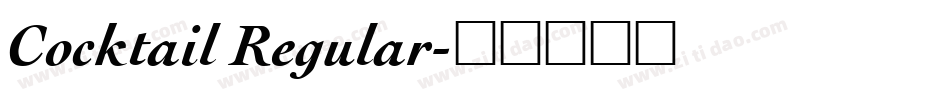 Cocktail Regular字体转换